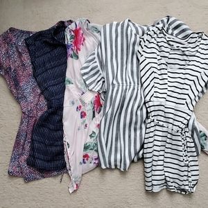 5 maternity M short sleeve blouses